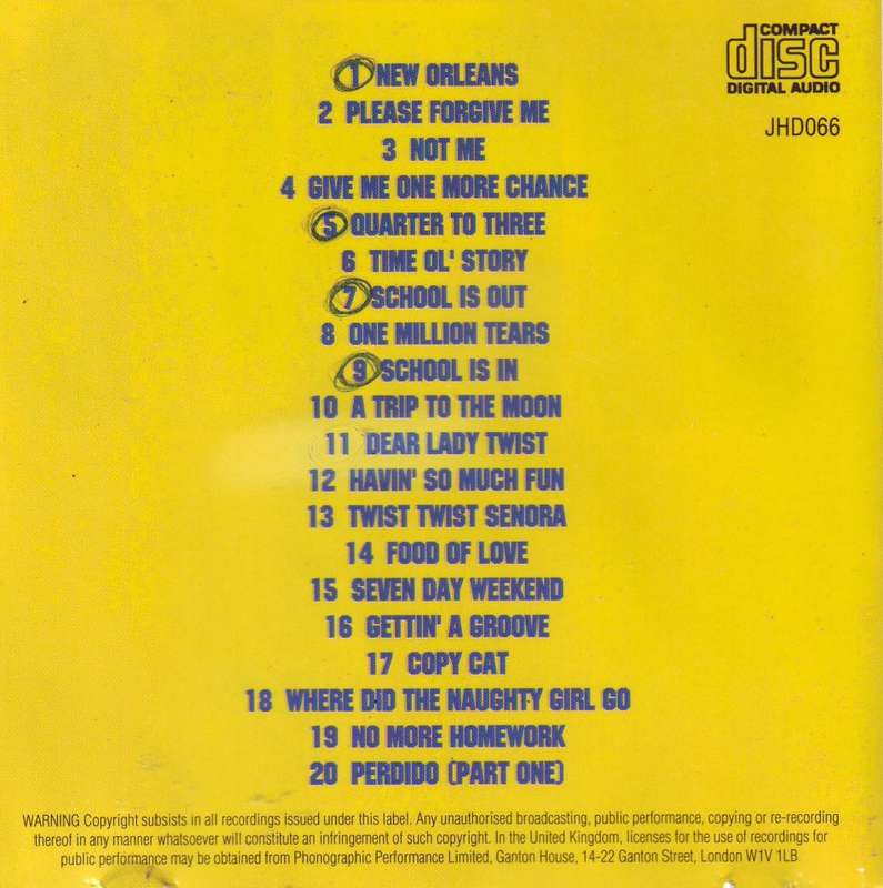 GARY `US` BONDS - Greatest hits (CD) JHD066 EX