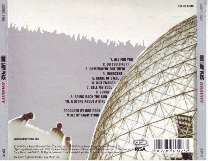 OUR LADY PEACE - Gravity (CD) CDEPC 6505 NM