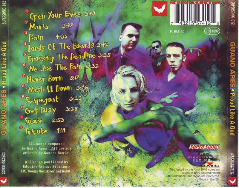 GUANO APES - Proud like a god (CD) 74321 55741 2 NM-
