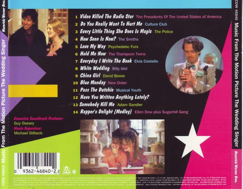 THE WEDDING SINGER - Music from the motion picture (CD) CDW 46840 NM