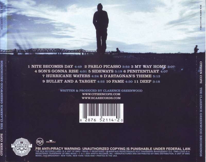 CITIZEN COPE - The Clarence Greenwood Recordings (CD) 82876 52114-2 NM