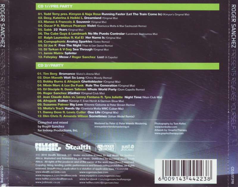 ROGER SANCHEZ - Presents release yourself vol. 9 (double CD, promo) CDJUST398