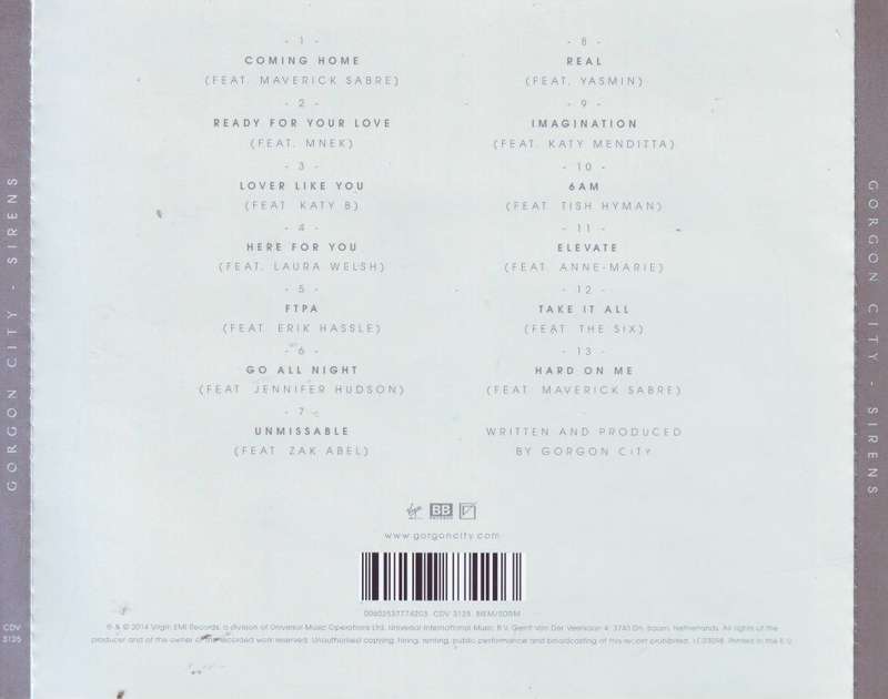 GORGON CITY - Sirens (CD) CDV 3125 EX