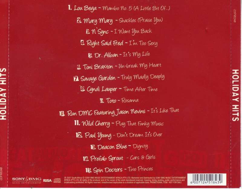 HOLIDAY HITS - Compilation (CD)  CDPRE049