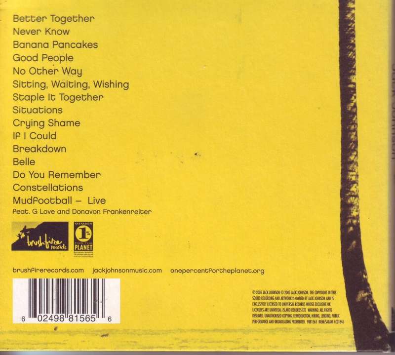 JACK JOHNSON - In between dreams (CD special edition, digipak) 9881565 NM-