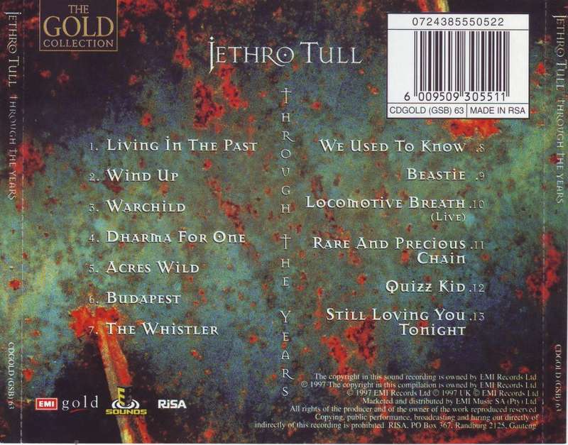 JETHRO TULL - Through the years (CD) CDGOLD (GSB) 63