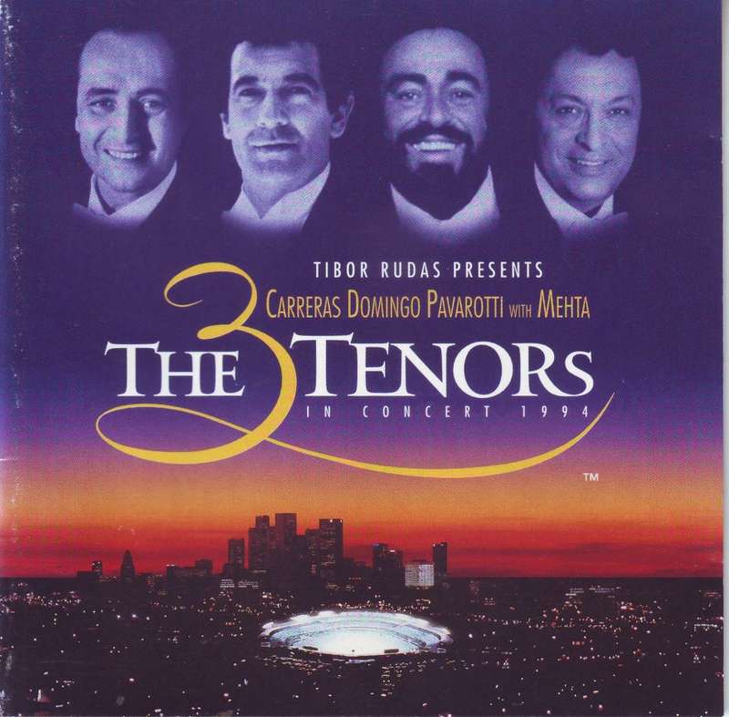 CARRERAS DOMINGO PAVAROTTI - The 3 tenors in concert 1994 (CD) WICD 5192 EX