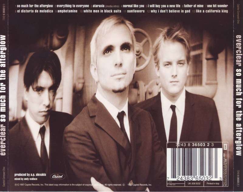 EVERCLEAR - So much for the afterglow (CD) 7243 8 36503 2 3 EX