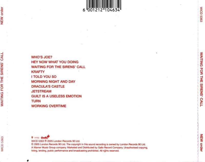 NEW ORDER - Waiting for the siren`s call (CD) WICD 5363 NM