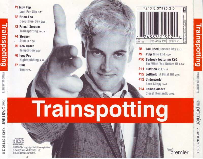 TRAINSPOTTING - Music from the motion picture (CD) 7243 8 37190 2 0 NM-