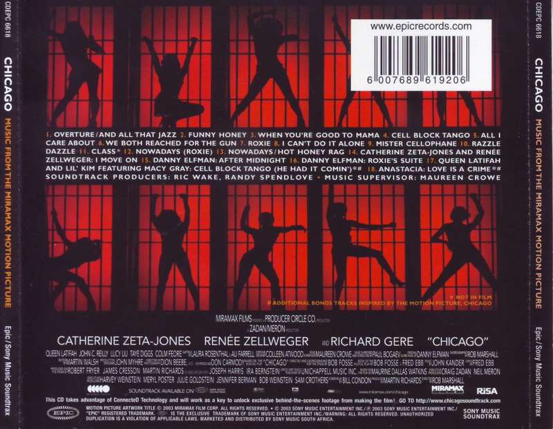 CHICAGO - Music from the miramax motion picture (CD) CDEPC 6618 NM-