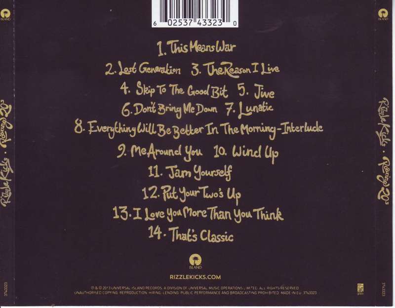 RIZZLE KICKS - Roaring 20`s (CD) 3743323 NM