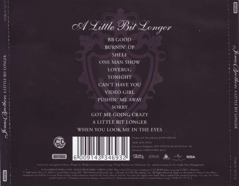 JONAS BROTHERS - A little bit longer (CD) STARCD 7297 (R25 SALE)