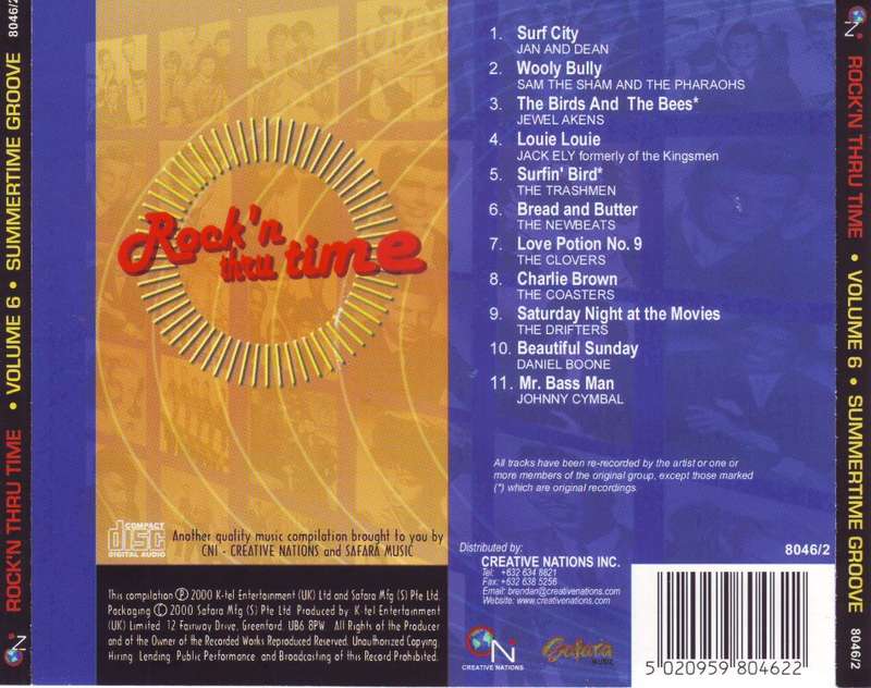 ROCK`N THRU TIME - Vol.6: summertime groove (CD)  8046/2 EX (R25 SALE)