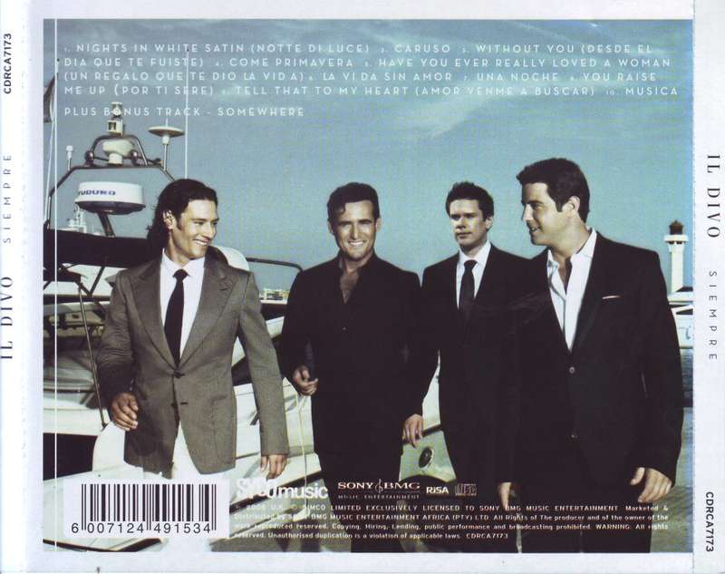 IL DIVO - Siempre (CD) CDRCA7173 NM-