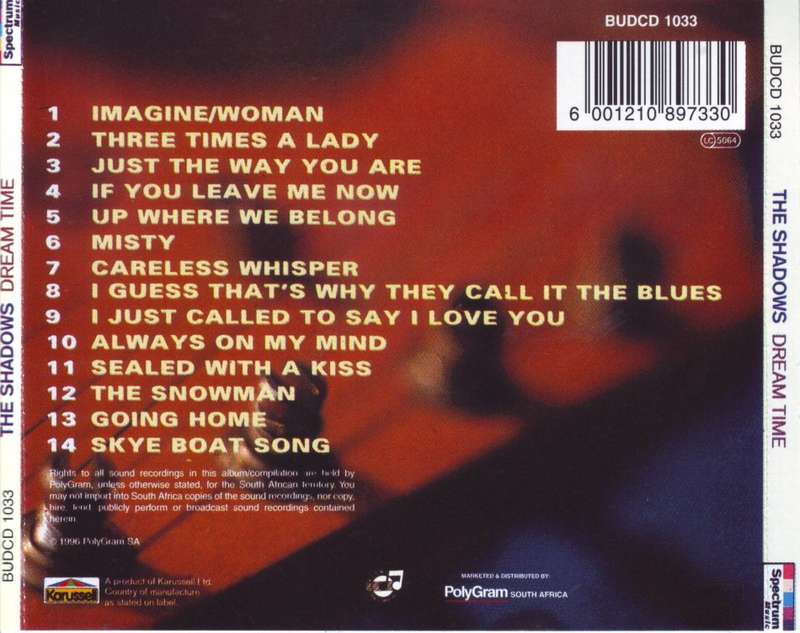THE SHADOWS - Dreamtime (CD) BUDCD 1033 EX