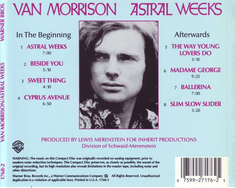 VAN MORRISON - Astral weeks (CD) 1768-2 NM-