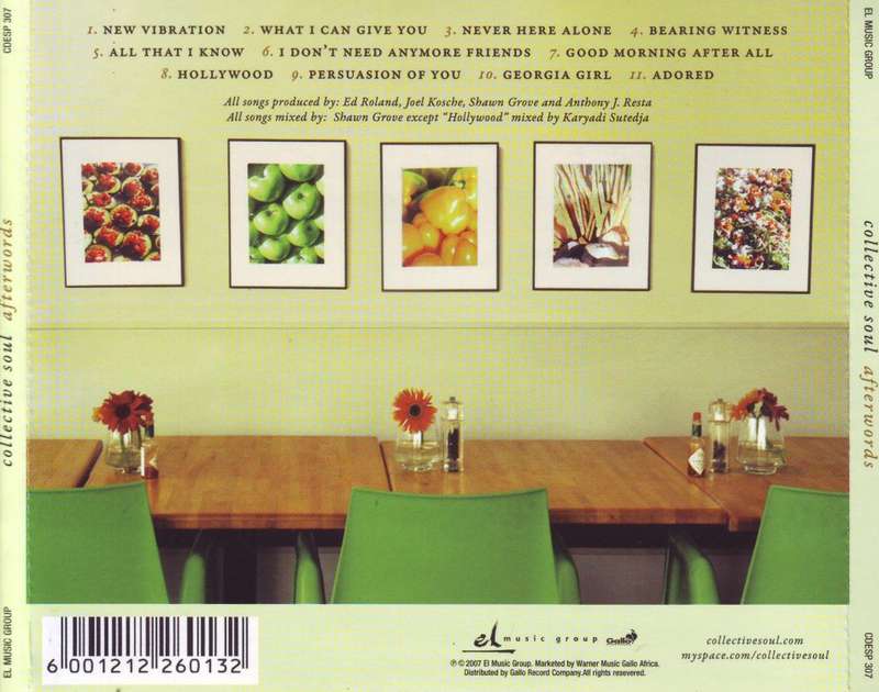 COLLECTIVE SOUL - Afterwords (CD) CDESP 307 NM (FREE BULK SHIPPING)
