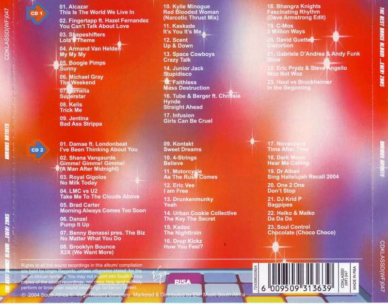 THE BEST DANCE ALBUM EVER... 2005 -  Compilation (double CD) CDKLASSD (WF) 047 EX