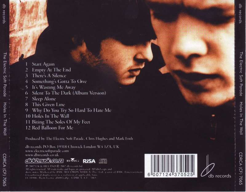 THE ELECTRIC SOFT PARADE - Holes in the wall  (CD) CDRCA (CF) 7065 NM (R25 SALE)