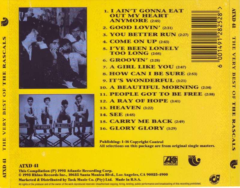 THE RASCALS - The very best of the Rascals (CD) ATXD 41 VG+
