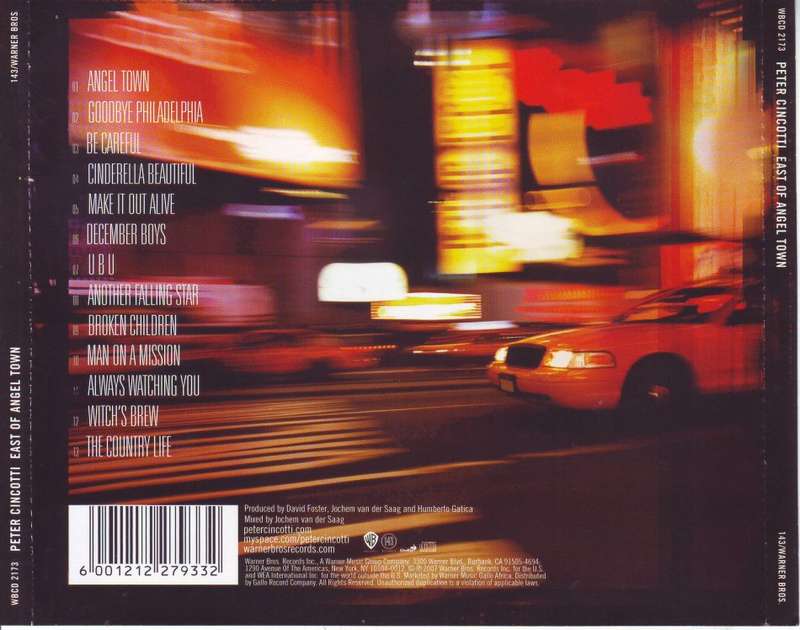 PETER CINCOTTI - East of angel town (CD) WBCD 2173 NM-