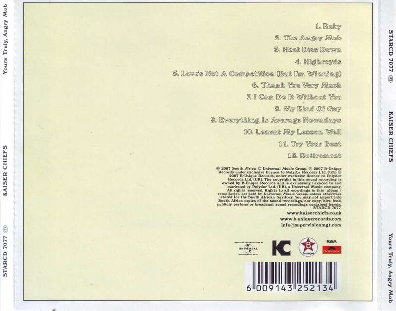 KAISER CHIEFS - Yours truly angry mob (CD) STARCD 7077