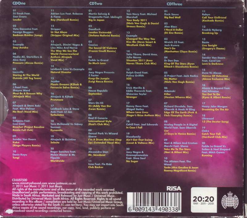 MINISTRY OF SOUND THE ANNUAL 2012 - Compilation (discs 1 & 3 only) NM