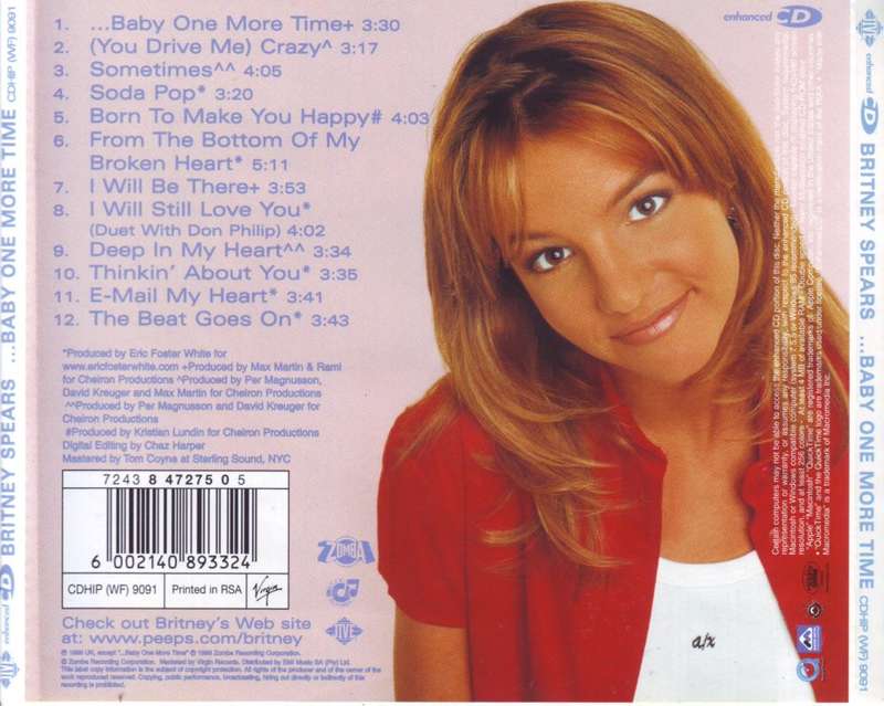 BRITNEY SPEARS - Baby one more time (CD) CDHIP (WF) 9091 EX