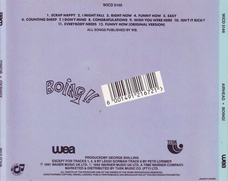 AIRHEAD - Boing! (CD) WICD 5146 EX