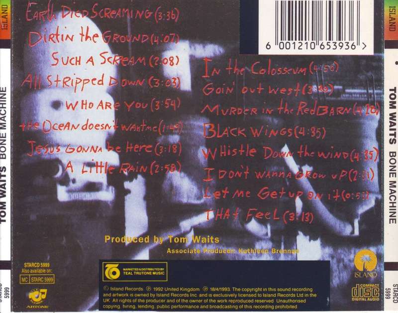 TOM WAITS - Bone machine (CD) STARCD 5999 EX