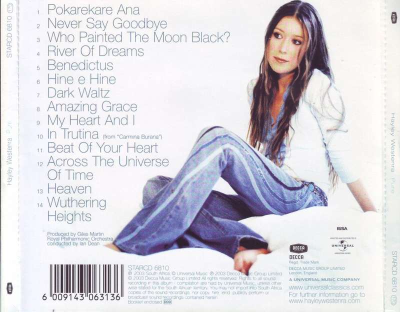 HAYLEY WESTENRA - Pure (CD) STARCD 6810 EX