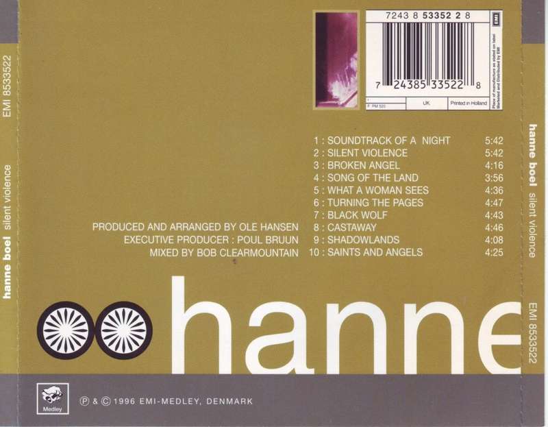 HANNE BOEL - Silent violence (CD) EMI 8533522 NM