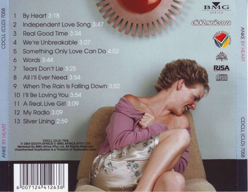 ANKE - By heart (CD) CDCLL (CLD) 7058 (R25 SALE)