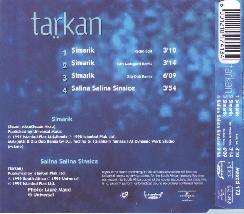 TARKAN - Simarik (CD single) MAXCD 173