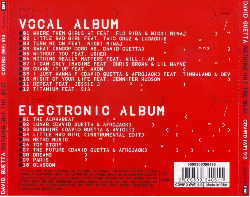 DAVID GUETTA - Nothing but the beat (double CD) CDVIRD (WF) 913