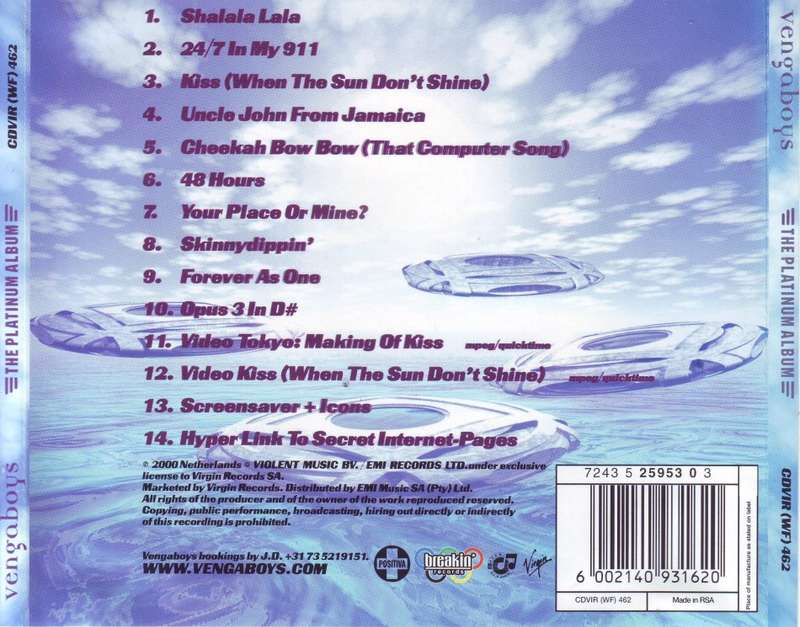 VENGABOYS - The platinum album (CD, booklet some scuffing) CDVIR (WF) 462 VG+