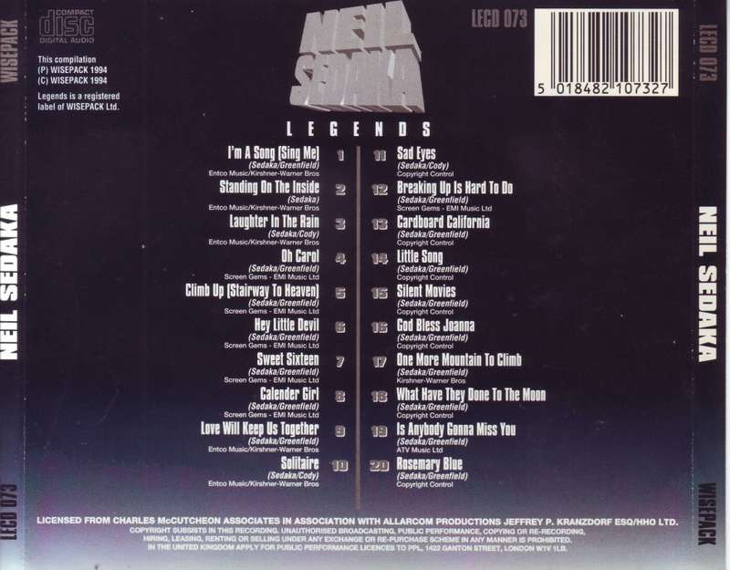 NEIL SEDAKA - Neil Sedaka (CD) LECD 073