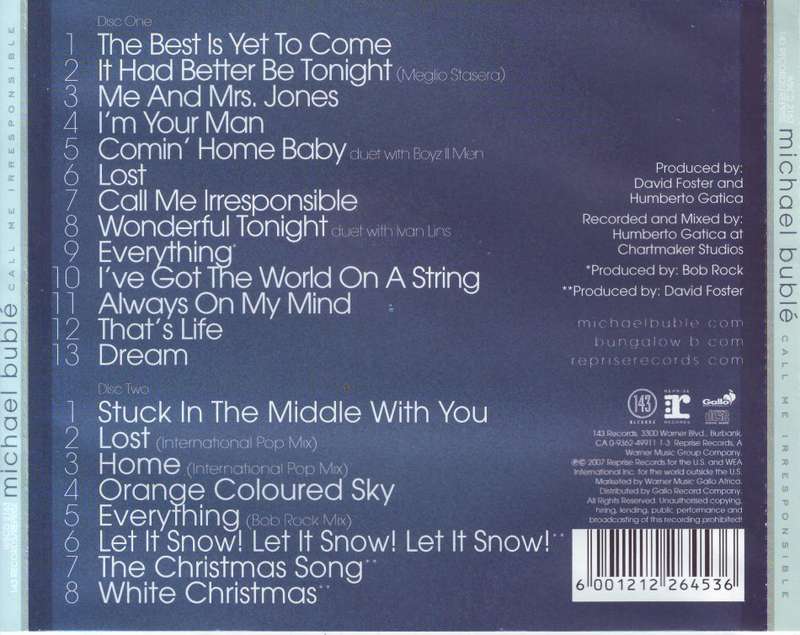 MICHAEL BUBLE - Call me irresponsible deluxe 2CD tour edition (2 CD) WBCD 2163 EX