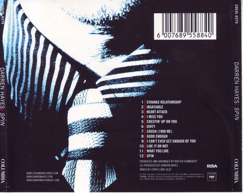 DARREN HAYES - Spin (CD) CDCOL 6375