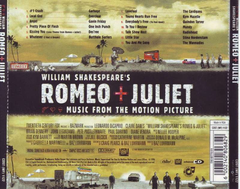 WILLIAM SHAKESPEARE`S ROMEO + JULIET - Music from the motion picture (CD) CDST (WF) 1122