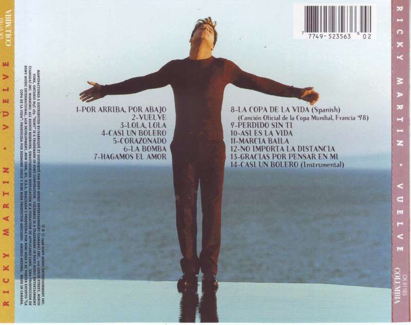 RICKY MARTIN - Vuelve (CD) CK 91183 EX