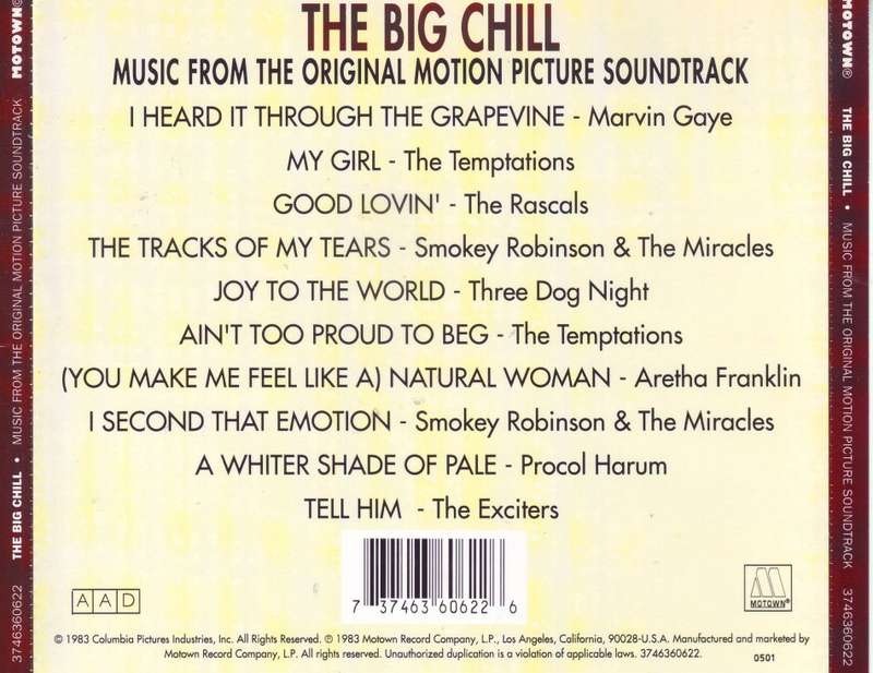 THE BIG CHILL - Music from the original motion picture soundtrack (CD) 3746360622 EX