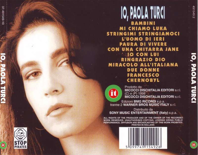 PAOLA TURCI - Io (CD) 37-491549-10 NM-