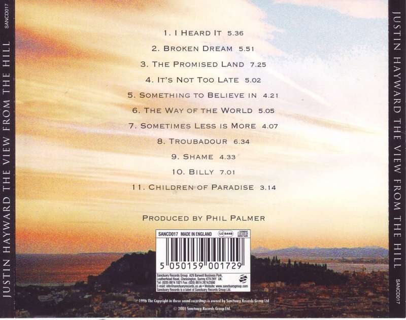 JUSTIN HAYWARD - The view from the hill (CD) SANCD017 NM