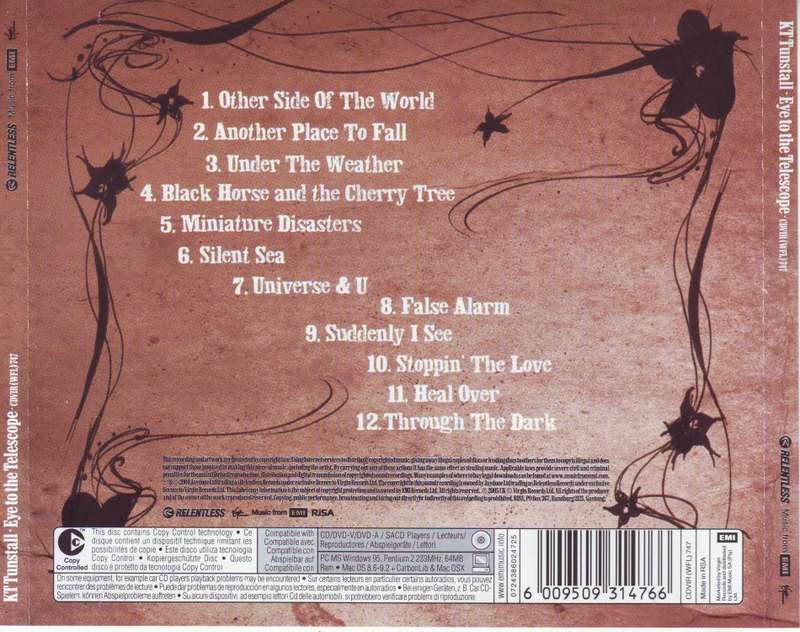 KT TUNSTALL - Eye to the telescope (CD) CDVIR(WFL)747 NM-