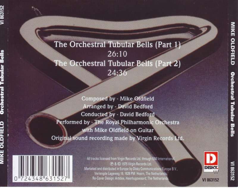 MIKE OLDFIELD - The orchestral tubular bells (CD) VI 863152 NM