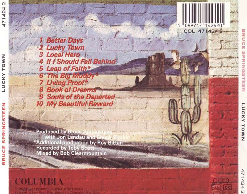BRUCE SPRINGSTEEN - Lucky town (CD) 471424 2 EX