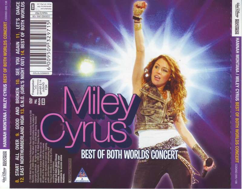 HANNAH MONTANA/MILEY CYRUS - Best of both worlds concert (CD and DVD)NM CDDISD(WI)138