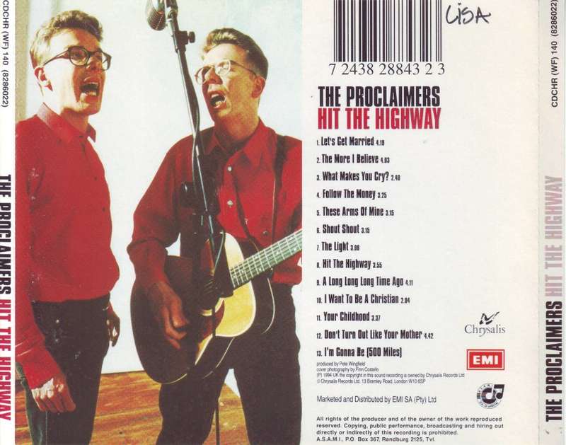 THE PROCLAIMERS - Hit the highway (CD) CDCHR (WF) 140 (8286022) EX